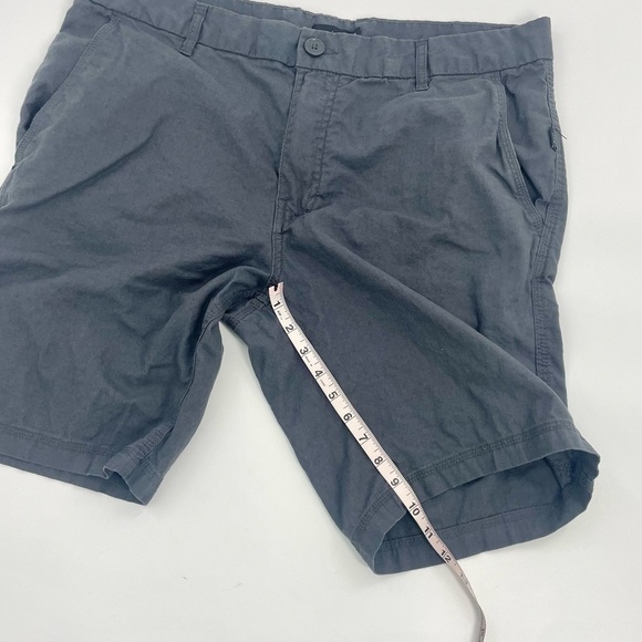 ONIA Linen Blend Breathable Chino Shorts Mens Sz‎ 36 Light Dark Gray 10" - Picture 5 of 11